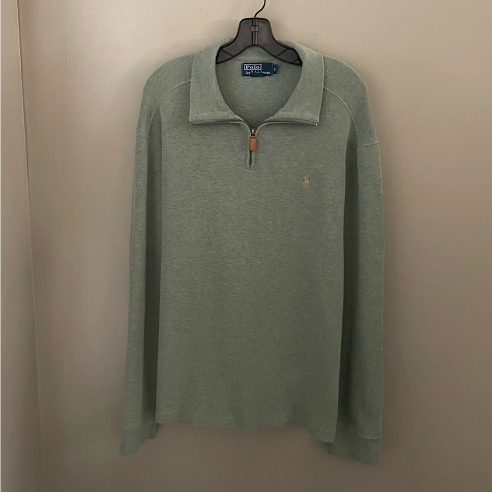 Ralph Lauren Quarter Zip Sage Green - Picture 6 of 6